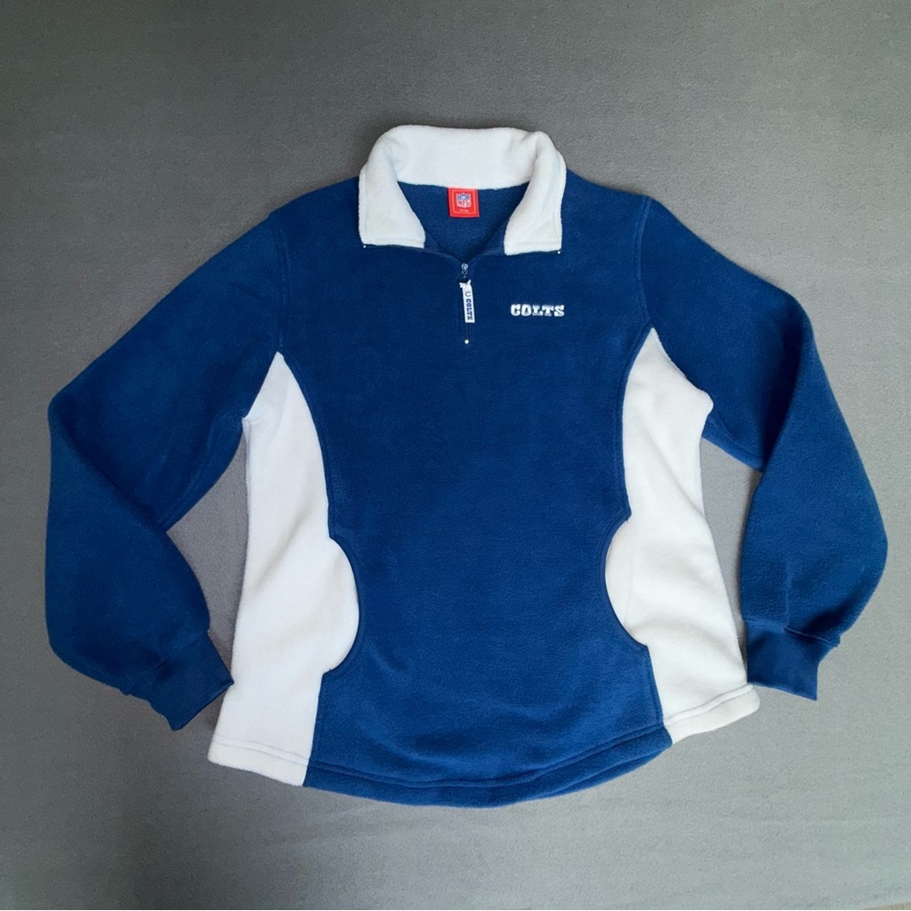 NFL Indianapolis Colts Woman’s Micro Fleece Long Sleeve ‎ Small - Medium 1/4 zip